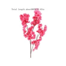 2 Psc Artificial 3-Fork DIY Encrypted Cherry Blossom Branch Wedding Arch Decoration Indoor Scenery Flowers Fake Plants,Fall Decor,Room,Desk,Garden Decor,Room Decoration Stuff, Valentine Day, Gift