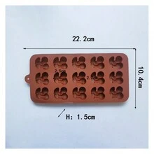 MOLDE SILICON CEREZAS FRUTA CHOCOLATE JABON RESINA JABON MANUALIDADES - Café integral - Ver 3