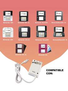 Cargador Para New3ds, New3ds Xl, 3ds, 3ds Xl, 2ds - Gris - Ver 5