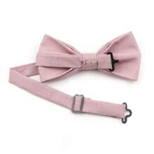 ZONFAZ 1 件男士纯色简约柔软亲肤涤纶预系领带，适合日常和派对穿着男士领带