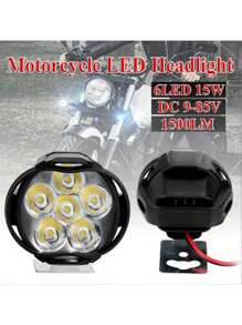 GLANBERT 2pcs Car Motorcycle Headlight Spot Fog Lights 6 LED QUALITY Front Head Lamp - Black - View 7