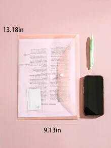 10 Piezas Carpeta De Documentos Transparente A4 Color Aleatorio - Multicolor - Ver 4