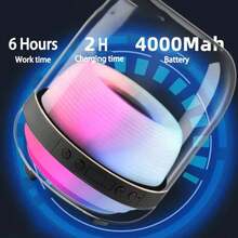 Bocina Led Bluetooth L30 Iluminación Rgb Portátil - Blanco - Ver 6