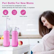 1 peça bidê portátil de 360ml e 450ml (12oz e 15.8oz) Garrafa Peri Bidet de Viagem - A Ferramenta Definitiva de Cuidado Feminino para Higiene On-The-Go (Azul e Rosa)