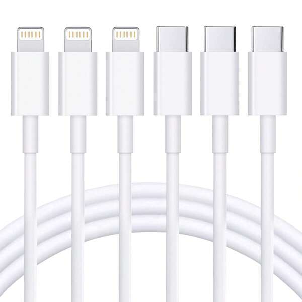 1-3 Peças 3,3/6,6 Pés Cabo De Carregamento Rápido Usb Tipo-c Para Cabo De Iluminação Compatível Com Iphone 14 13 12 11 Xr 8 7 Para Carregamento E Transferência De Dados
