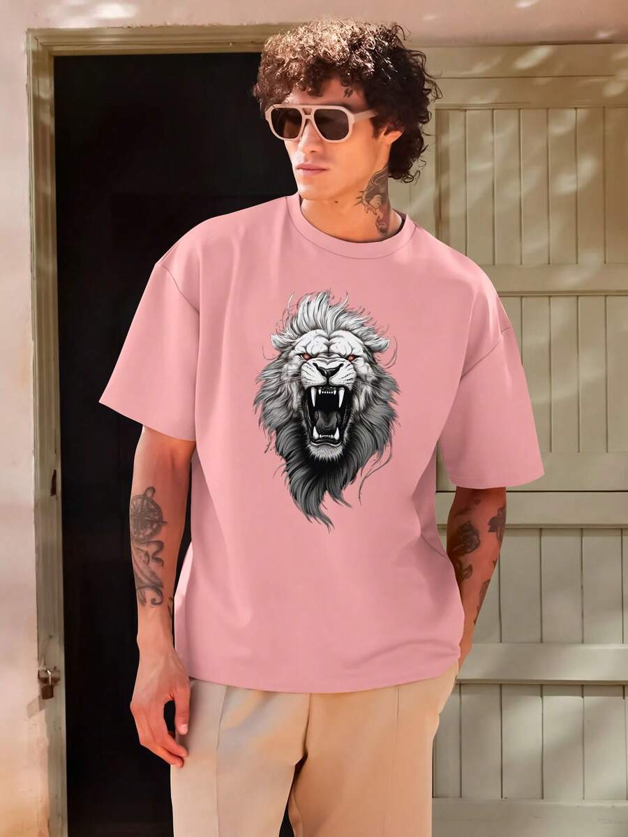 Men T-Shirts - Màu Hồng baby - Xem 1