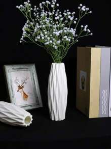 1 Pieza Florero De Decoración Para Interiores, Ornamento Creativo De Arreglo Floral Para El Hogar, La Sala De Estar, Material Pe - Blanco - Ver 3