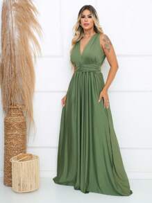 Women Dresses - Army Green - View 1