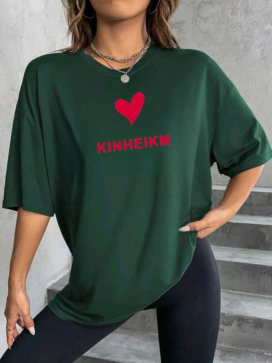 Plus Size T-Shirts - xanh quân đội - Xem 1