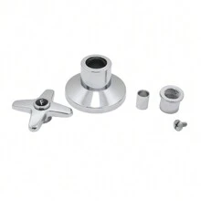 Acabamento Cromado para Registros de Gaveta Padrão Deca 16 estrias 1/2 e 3/4 e 1"Luxo - Cinza - Visão 6
