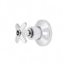Acabamento Cromado para Registros de Gaveta Padrão Deca 16 estrias 1/2 e 3/4 e 1"Luxo - Cinza - Visão 4