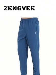 2 Pack Men's Sweatpants With Zipper Pockets Jogging Pants Fit Tapered Athletic Pants For Men Running,Workout,Lounge - 藍色 - 查看 2