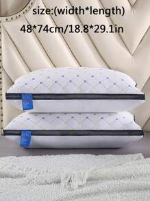 1pc Geometric Pattern Bedding Pillow, Pillows For Bed, Home - Black and White - View 2