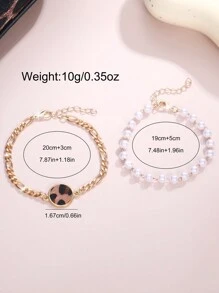SOKI SOKI 一套女士手表，包括豹纹PU表带时尚个性化心形表盘石英表和串珠豹纹手链，适合日常佩戴、生日礼物、派对、节日聚会，是送给自己或朋友的理想礼物。 - 玫瑰金 - 查看 5