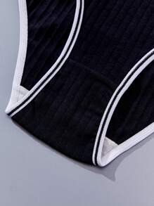 APRSEA 7pcs/Pack Ladies' Comfortable Low Rise Sexy Triangle Briefs With Letter Printed Elastic Bands, Ideal For Sports And Casual Wear