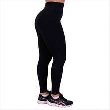 Plus Size Thermal Flannel Leggings High Waist Cold Women's Plush Winter Pants - màu đen - Xem 4