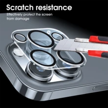 4 Kính Cường Lực Camera Mặt Sau Trong Suốt HD Tương Thích Với IPhone 13Mini 13 14 15 Pro Max Tấm Bảo Vệ Màn Hình Kính Chống Trầy Xước - Nhiều màu - Xem 7