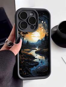 1個時尚加厚抗摔手機殼，印有油畫圖案，適用於iPhone 11/12/13/14/11pro Max/12pro Max/13pro Max/14pro Max/Xr/15/15pro/15pro Max和三星系列 - 彩色 - 查看 4