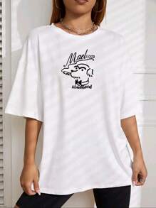 Plus Size T-Shirts - 白色 - 查看 2