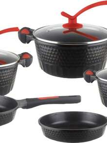 Bateria Cocina 8pz Ceramica Antiadherente Duly D´ Luxe - Negro - Ver 6