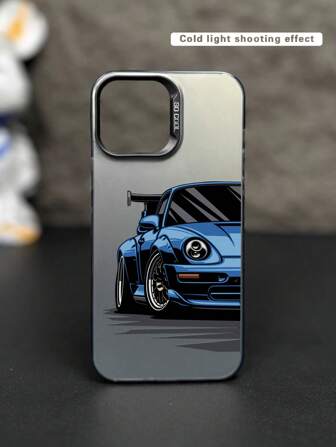 1pc Fashionable Car Printed Anti-Fall Phone Case, Compatible With IPhone And Compatible With Samsung Series Waterproof Shockproof Scratch Resistant
