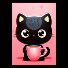 Caderno Chocogato Gato A5 160 páginas (80 folhas) Chocogato Gato - Preto - Visão 2