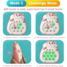 Juguete De Dedos De Empuje Rápido Actualizado Con Luz De Doble Color, Modo De Luz, Consola De Juego De Presión De Dedos Para Mano, Regalo De Cumpleaños Adecuado Para Niños Mayores De 3 Años Y Adultos. Hamster Rosa(requiere 3 Baterías Aaa, No Incluidas En El Suministro. Es Necesario Un Destornillador Para Abrir El Compartimento De La Batería. No Incluido En El Suministro.) - Multicolor - Ver 4