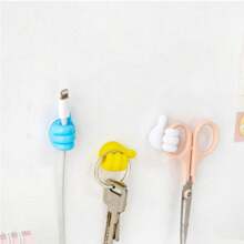 10 Piezas/cubierta De Gancho De Goma En Forma De Mano De Pareja - ¡los Objetos Decorativos Perfectos Para La Organización De Cables Y Cables De Alimentación! (color Aleatorio) - Color aleatorio - Ver 3