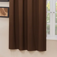Cortina 100% Blackout Corta a Luz 2,20m x 1,30m - Marrom - Visão 4