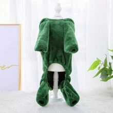 Disfraz De Dinosaurio Para mascota Gato O Perro Sudadera 2pk diseño de dinosaurio de mascota felpa - Verde Oscuro - Ver 4