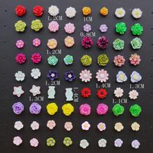 36pairs/Set Resin & Plastic Rose Shaped Earrings Mix Assorted Color & Style, Packaged In A Gift Box