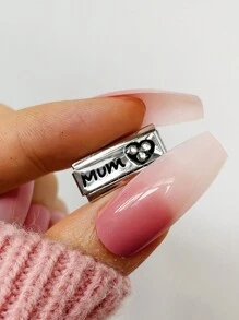 1 chiếc Vòng tay cặp đôi thời trang hàng đầu dành cho ngày lễ tình nhân năm 2025 Bướm & Gấu DIY dạng mô-đun bôi trơn, Phụ kiện làm đồ trang sức bằng thép không gỉ, Thích hợp làm quà tặng ngày lễ, tiệc tùng, phụ kiện trang phục hàng ngày - Bạc - Xem 30