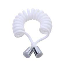 Spring Shower Nozzle Sprinkler Hose Soft Hoses Flexible Telescopic Tube Toilet Bidet Spray Pipe - White - View 1