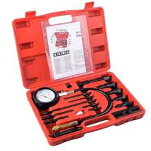 Diesel Engine Cylinder Pressure Compression Test Tester Kit TDI CDI Car Tool Set - Red - View 2