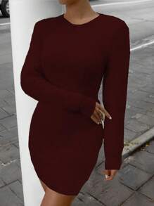 Women Dresses - Màu Đỏ Sâu - Xem 1