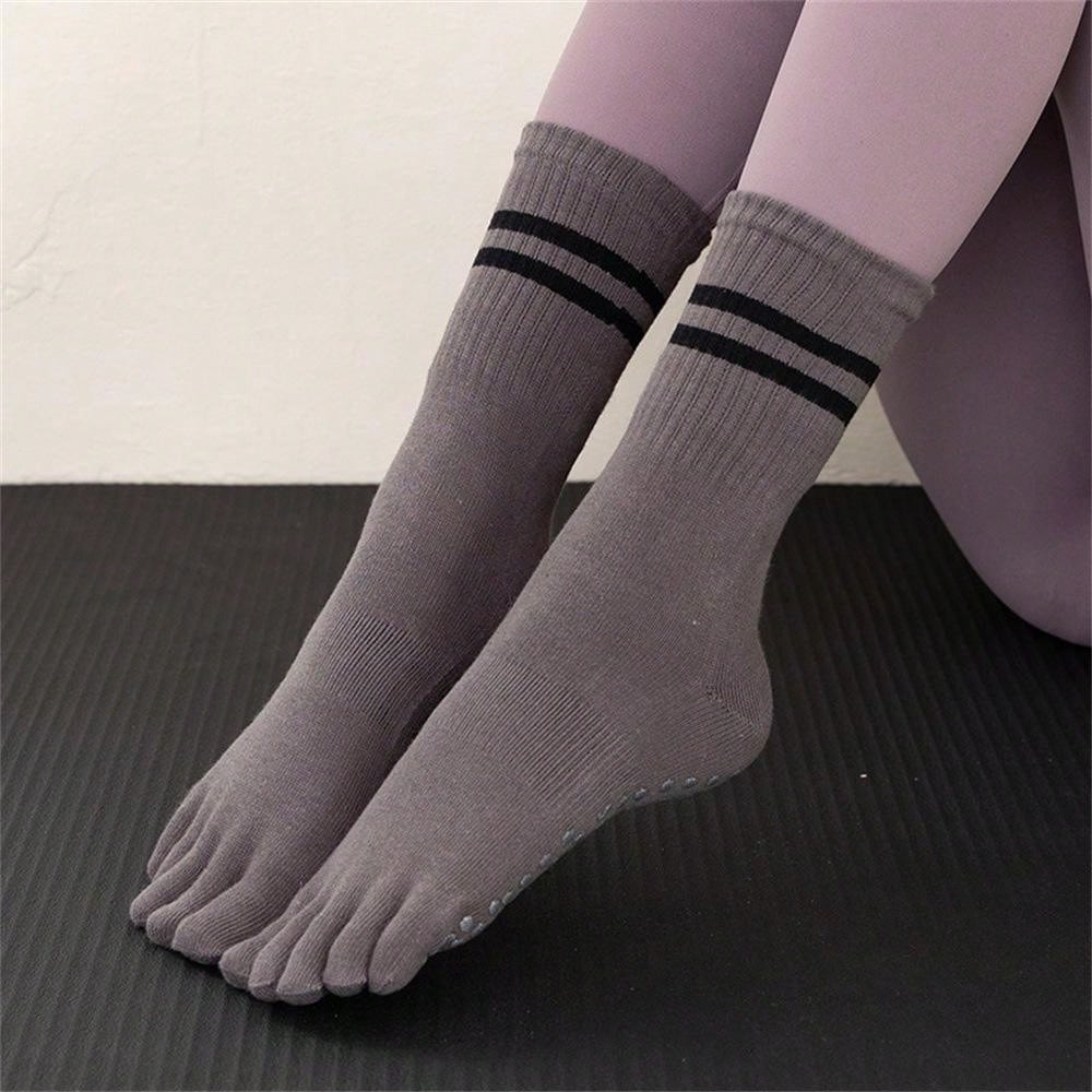 Chaussettes Antidérapantes Yoga Femme - 3 Paires - Confort Coton - Adhérence Max Pour Pilates, Barre & Danse