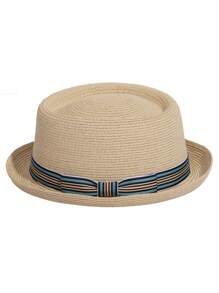 HIMESPORT 2024 Mùa Xuân Mùa hè Tại mặt trời Mũ rơm Đối với phụ nữ Quý cô Nam Người đàn ông Jazz Tiệc trà Fedora Mũ Với Nơ ruy băng Thanh lịch - màu đặc - Xem 22