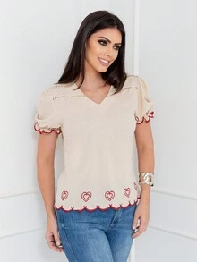 Women Tops - Beige - View 2