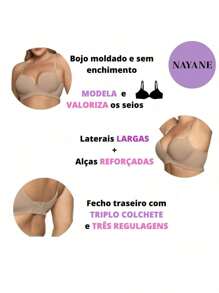 Plus Size Bras & Bralettes - Màu be - Xem 2