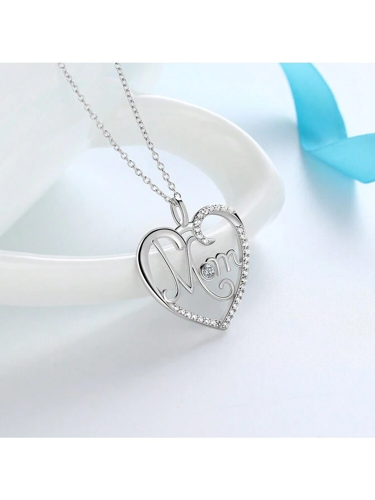 Collana con nome, collana di famiglia, regalo PER LA NONNA, catena in argento 925, incisione, regalo per la festa della mamma, donna, fidanzata, ciondolo a cuore, regalo per la festa della mamma