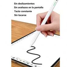 Lápiz táctil para tableta, lápiz óptico, lápiz Capacitivo de Alta Sensibilidad y Precisión, Adecuado para iPad, Tabletas Android y Pantallas Digitales, Blanco, Carga Rápida, Magnético Para un Tacto Estable,Compatible con lápiz óptico universal Sin Demora - Blanco - Ver 7