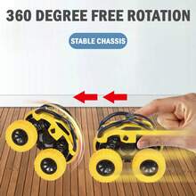 2 件婴儿男孩卡车玩具适合婴儿小玩具车推拉玩具车学龄前学习玩具幼儿车适合婴儿男孩女孩，红色和黄色，学校用品 - 彩色 - 查看 4