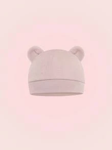 3pcs/Set Unisex Newborn Baby Soft No Rim Hat With Ears - Multicolor - View 4