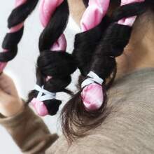 Beautiful Curls: Easy And Overnight Hair Curling With Soft Octopus-Shaped Heatless Hair Curler For Regular Hair,Back To School,Travel Holiday Essentials,Hair Accessories For Women - Pink - View 5