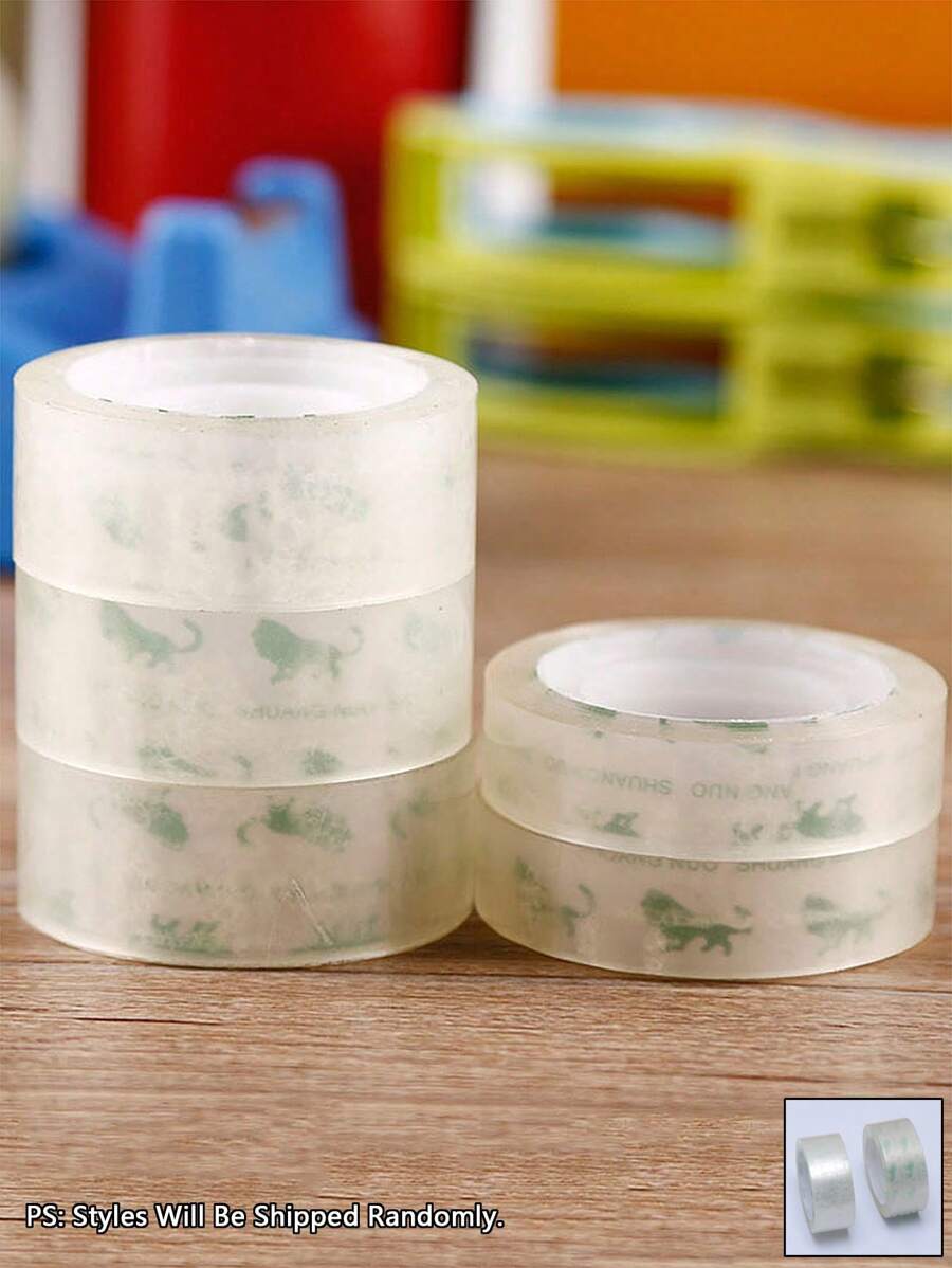 透明膠帶,1/2/4卷可選,辦公室膠帶,適用於封口、打包和標記,學校用品,用於更正和提醒