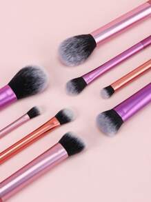 12pcs Multi-Functional Makeup Brush Set Including Powder Brush, Blush Brush, Foundation Brush, Eyeshadow Brush, Blending Brush, Contour Brush, Along With An Oblique Cut Makeup Sponge, Rounded Makeup Sponge, And White Powder Puff,Brush Set,Makeup Brush Kit,Make Up Brush Set,Make Up Set Complete,Makeup Brush Set,Complete Makeup Kit,Brush Kit,Brushes Makeup Set,Makeup Gift Set - Multicolor - View 5