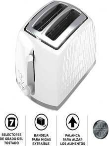 Black+ Decker Bread Or Bagels Toaster 7 Levels Wide Slots - White - View 4
