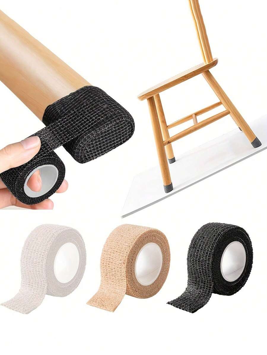 4pcs  Desk Chair Legs Socks, Non-Slip Noise-Reduce Leg Tape  Multi-Functional Self-Adhesive Bandage, Non-Slip Wrap Cloth Bandage