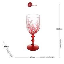 Conjunto 6 Taças De Acrílico Coral Vermelho 450ml - Wolff - Coral - Visão 5