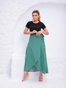 Women Skirts - Olive Green - View 2